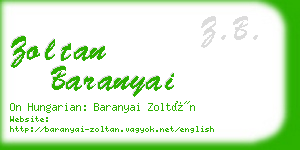 zoltan baranyai business card